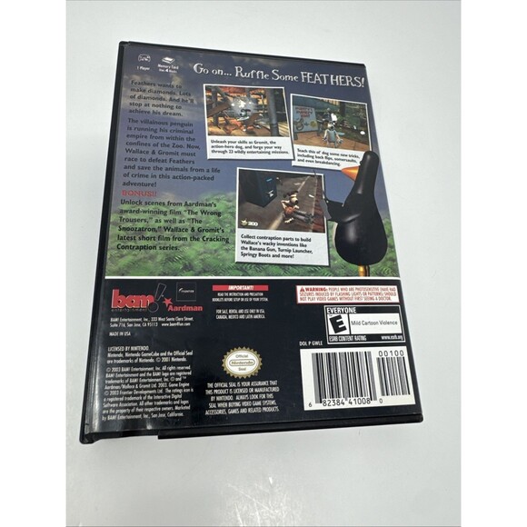 Wallace And Gromit In Project Zoo Nintendo GameCube, 2003 Tested & Working - Picture 7 of 7